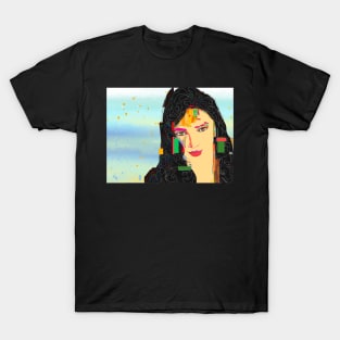 Artwork of woman with red lips T-Shirt